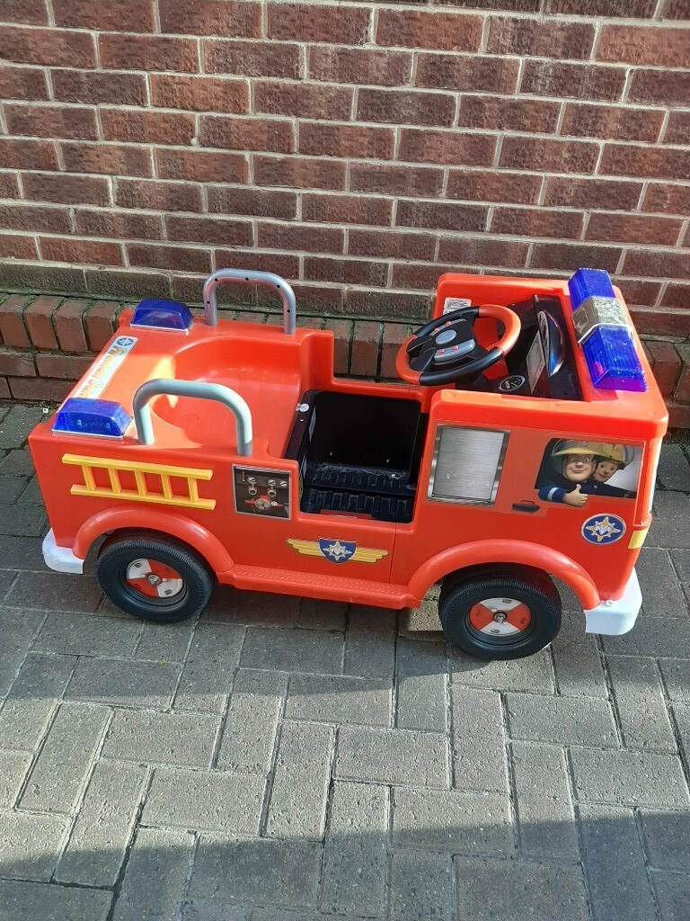 fireman sam 12v battery powered ride on
